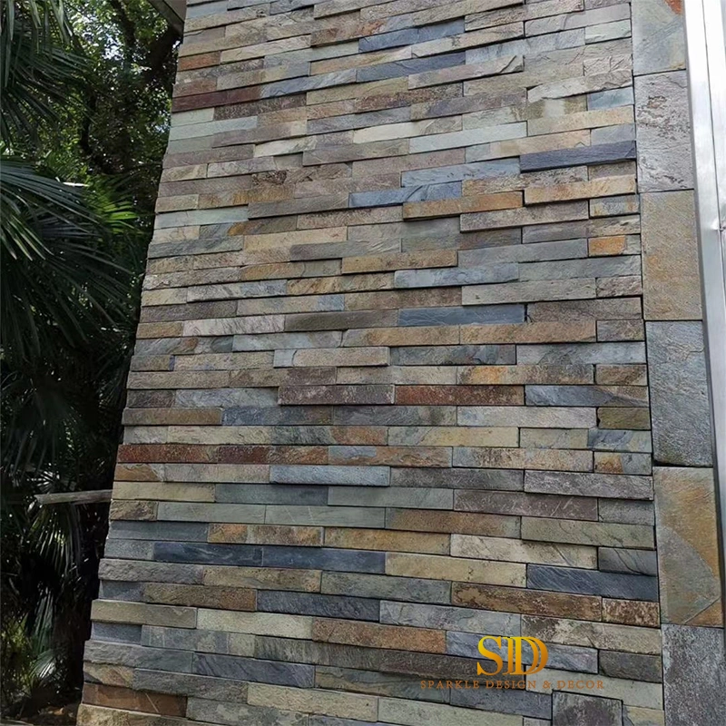 China Wholesale Factory Price Rusty Culture Stone Ledge Stone for Exterior Wall Decor